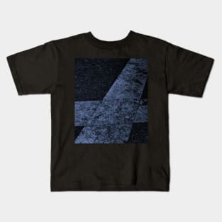 Charcoal grey intersecting lines Kids T-Shirt